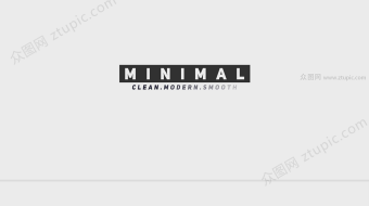 简约几何黑白字体动效AE模版-众图网