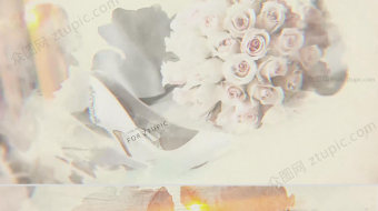 水墨简约明快婚礼视频-众图网