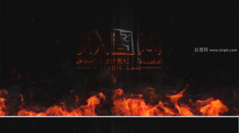 火焰燃烧史诗标题LOGO展示视频模板-众图网