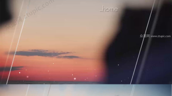 简约大气粒子婚礼相册模板-众图网