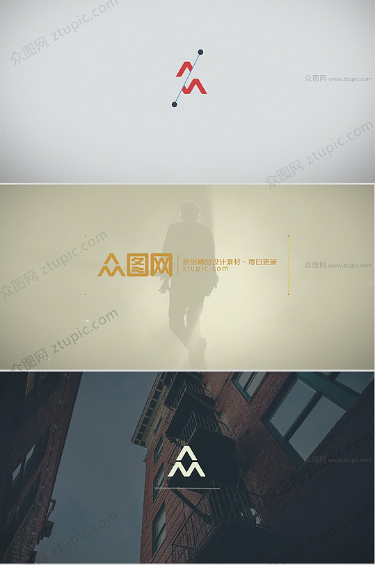 多种创意动感MG动画LOGO演绎模板-众图网