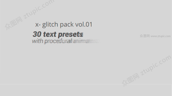 快速干扰效果文字特效AE模版-众图网