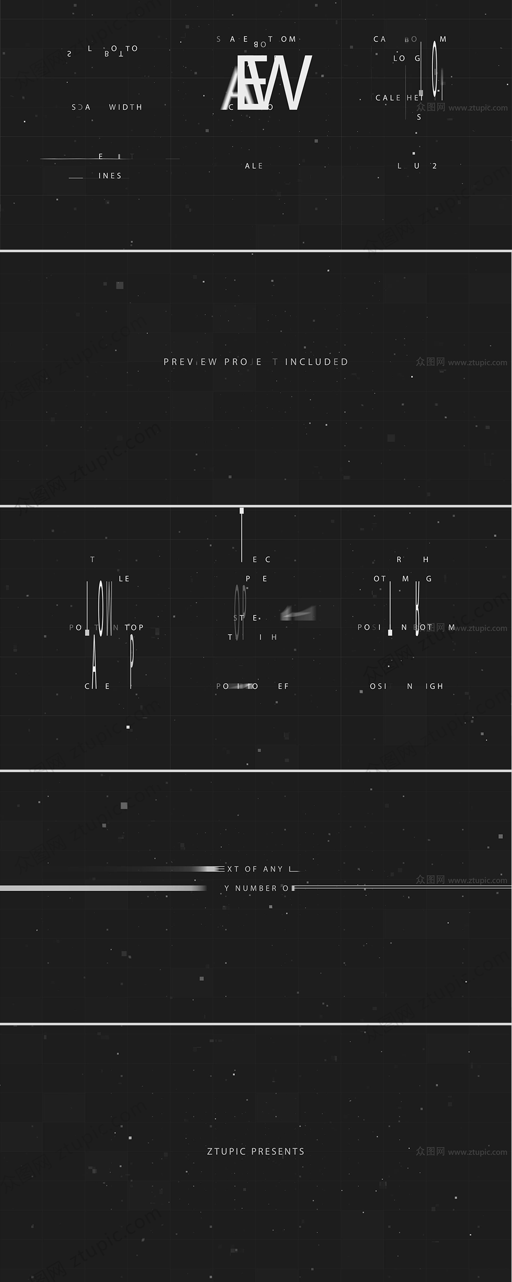 高端镭射出现字体动效AE模版素材