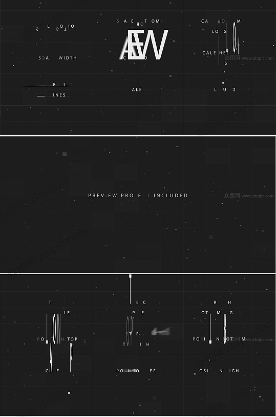 高端镭射出现字体动效AE模版-众图网