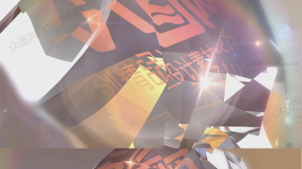 闪耀钻石折射LOGO视频模板-众图网