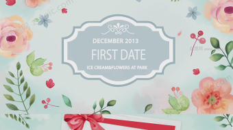 小清新卡通风婚礼邀请函视频-众图网