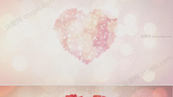 爱心蝴蝶照片视频片头-众图网