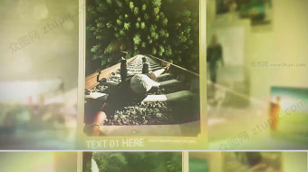 淡黄色怀旧风相册视频模板-众图网