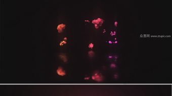 炫彩粒子泡泡揭示LOGO视频模板-众图网