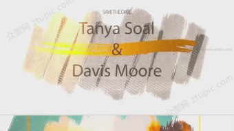 笔刷创意婚礼相册视频-众图网