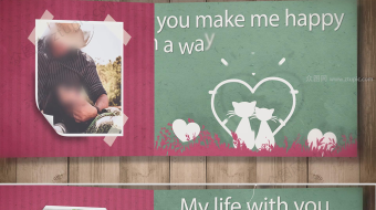 创意书籍婚礼相册模板-众图网