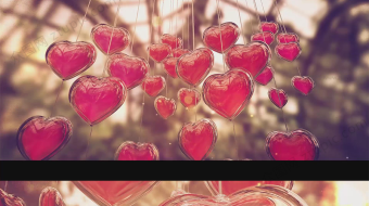 3D炫光玻璃爱心回忆相册婚礼视频-众图网