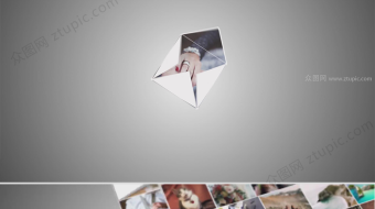 创意折叠相片旅行回忆视频-众图网