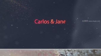 创意时尚粒子婚礼视频-众图网