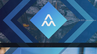 蓝色几何图形商务宣传视频-众图网