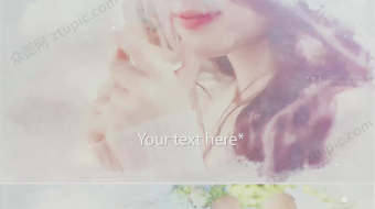 水墨温馨水彩晕染动画照片制作相册视频-众图网