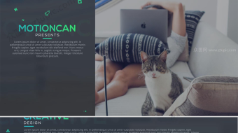 简约图形排版公司介绍视频-众图网