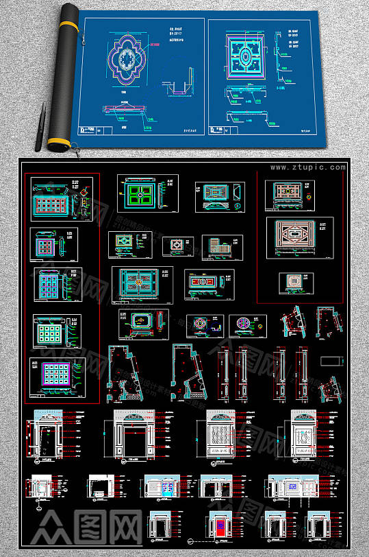 全套生产CAD模块-众图网