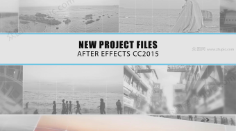 网格图片拼接企业视频片头-众图网