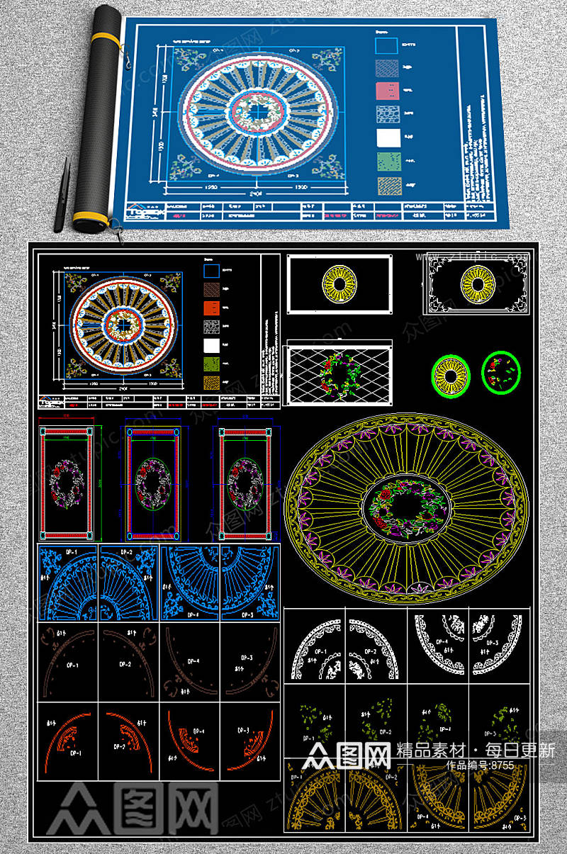 原创拼花CAD图集素材
