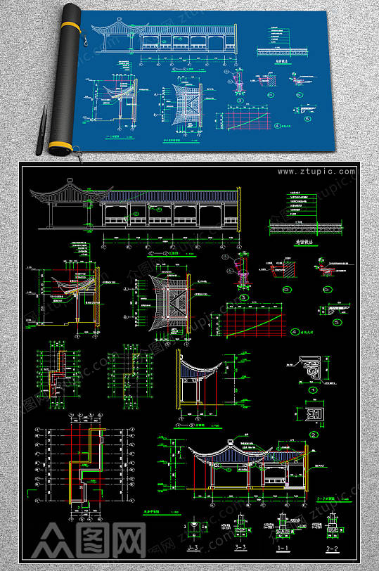 整套古建CAD结构图-众图网
