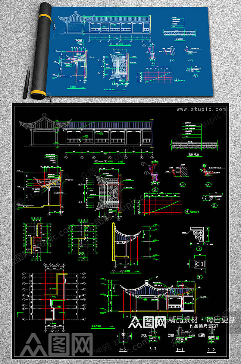 整套古建CAD结构图素材
