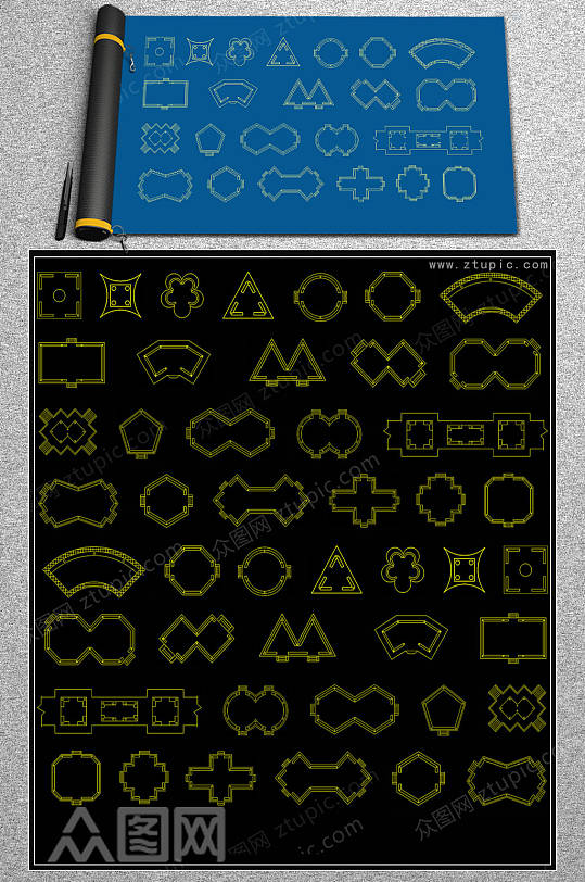 最全亭子CAD平面图-众图网