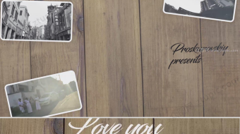 温馨橙色漏光铺洒照片墙视频AE模板-众图网