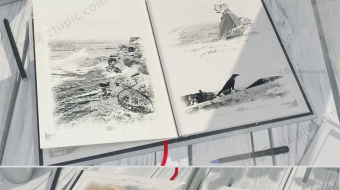 简洁优雅笔记相册展示-众图网