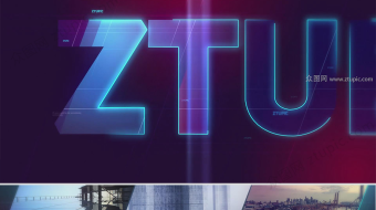 时尚激光描边媒体新闻视频AE模板-众图网