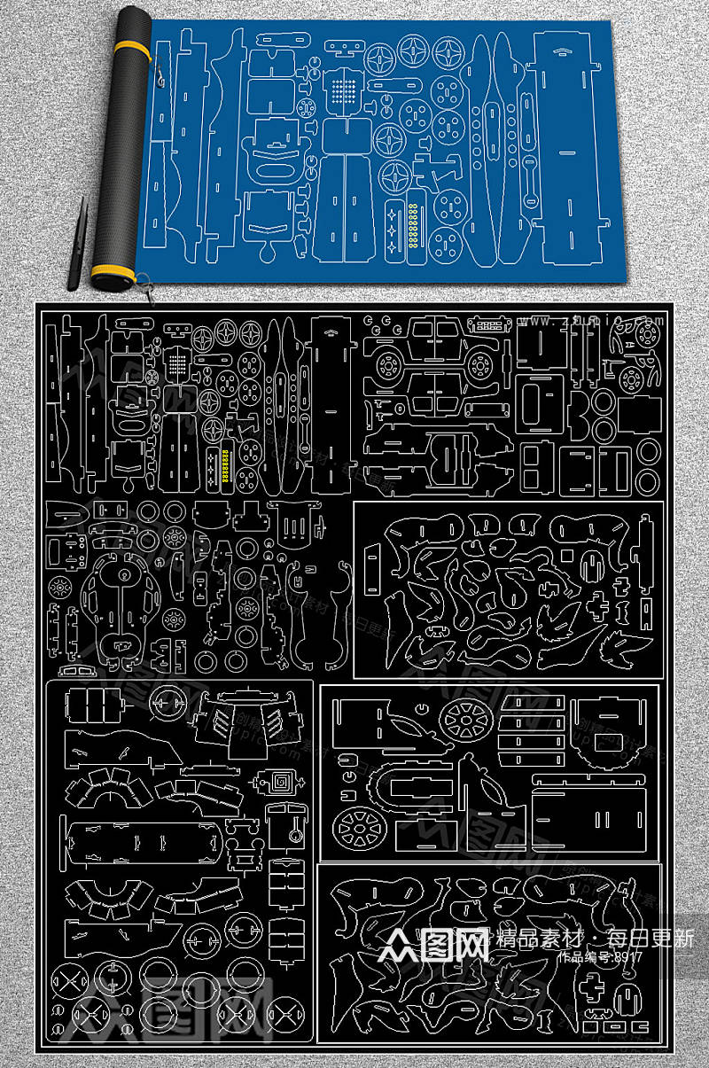 交通工具CAD图库素材