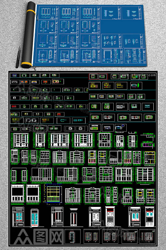 整木柜子CAD详图