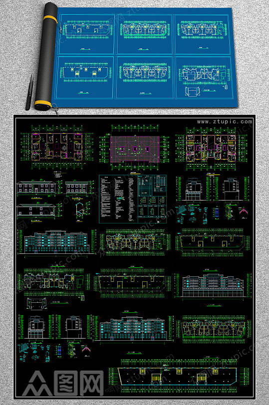 原创建筑CAD板块-众图网