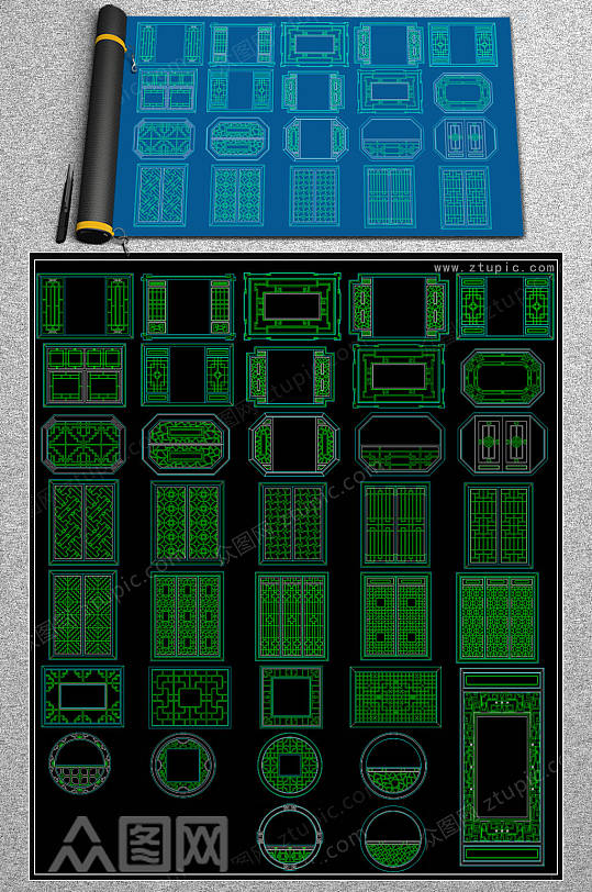 中式窗CAD大全