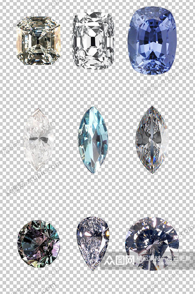 PNG钻石免抠素材素材