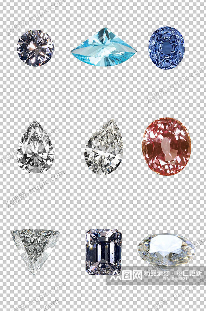 PNG免抠钻石素材素材