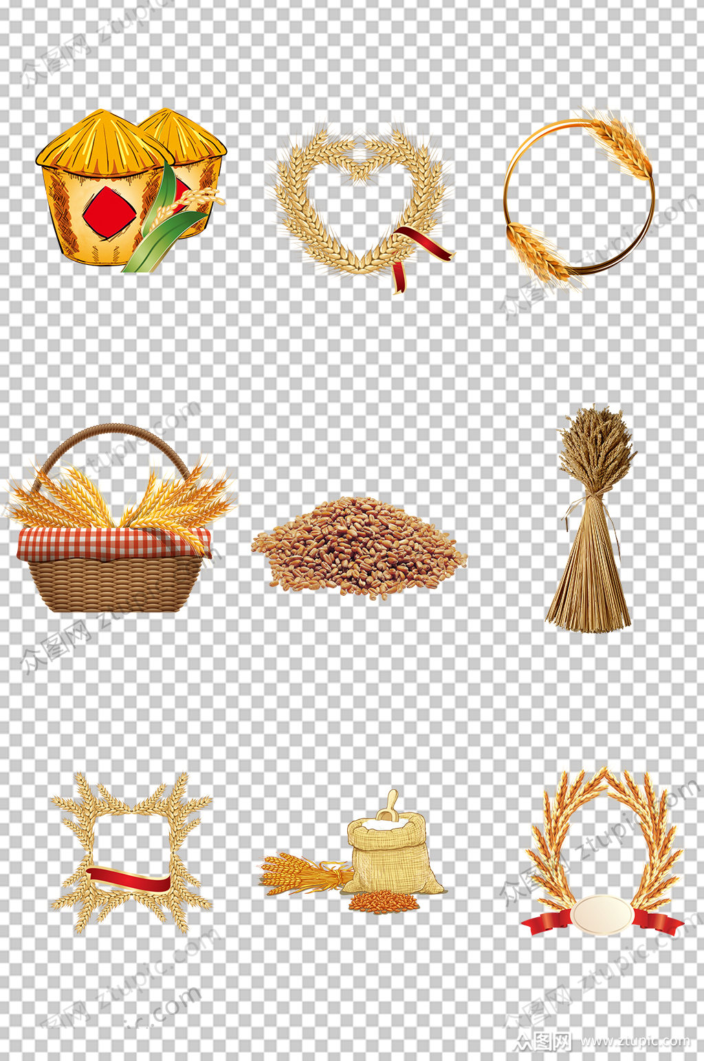 创意小麦png素材