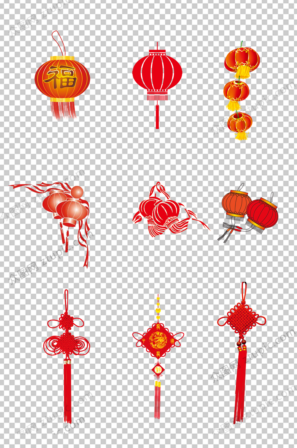 中国风喜庆春节PNG元素素材