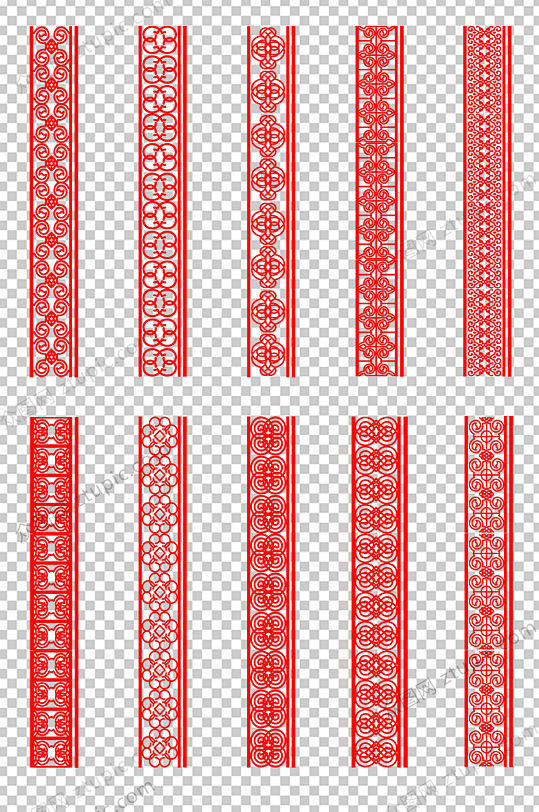 中式竖条装饰底纹元素