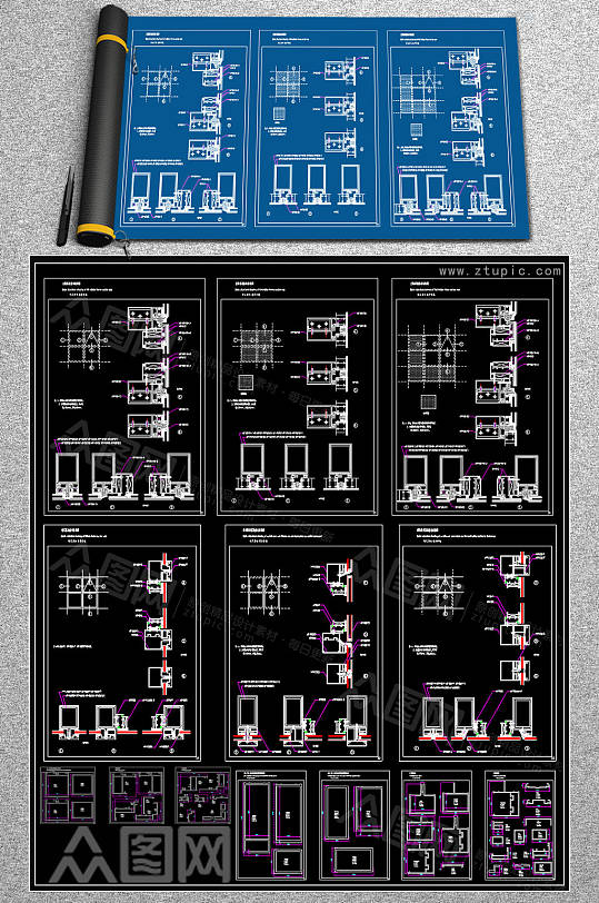 定制造型墙CAD详图-众图网
