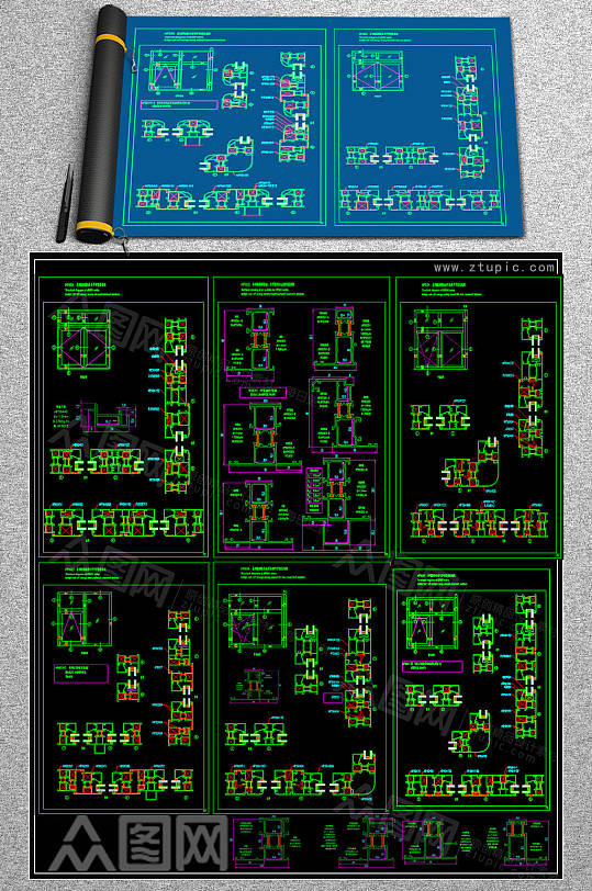 最新门铰CAD模板-众图网