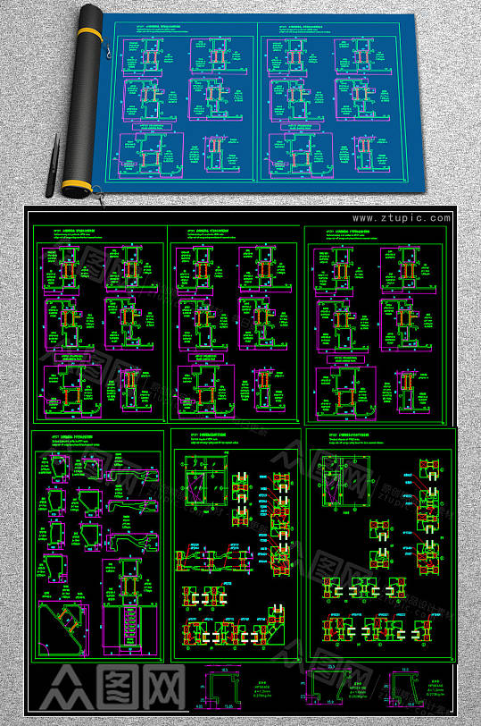 整套隔热层CAD图块-众图网