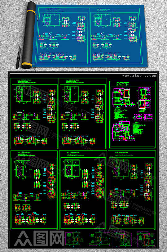 最齐铝材CAD合集-众图网