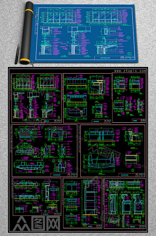 原创服务台CAD详图-众图网