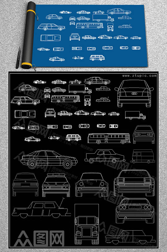 2019汽车CAD模型-众图网