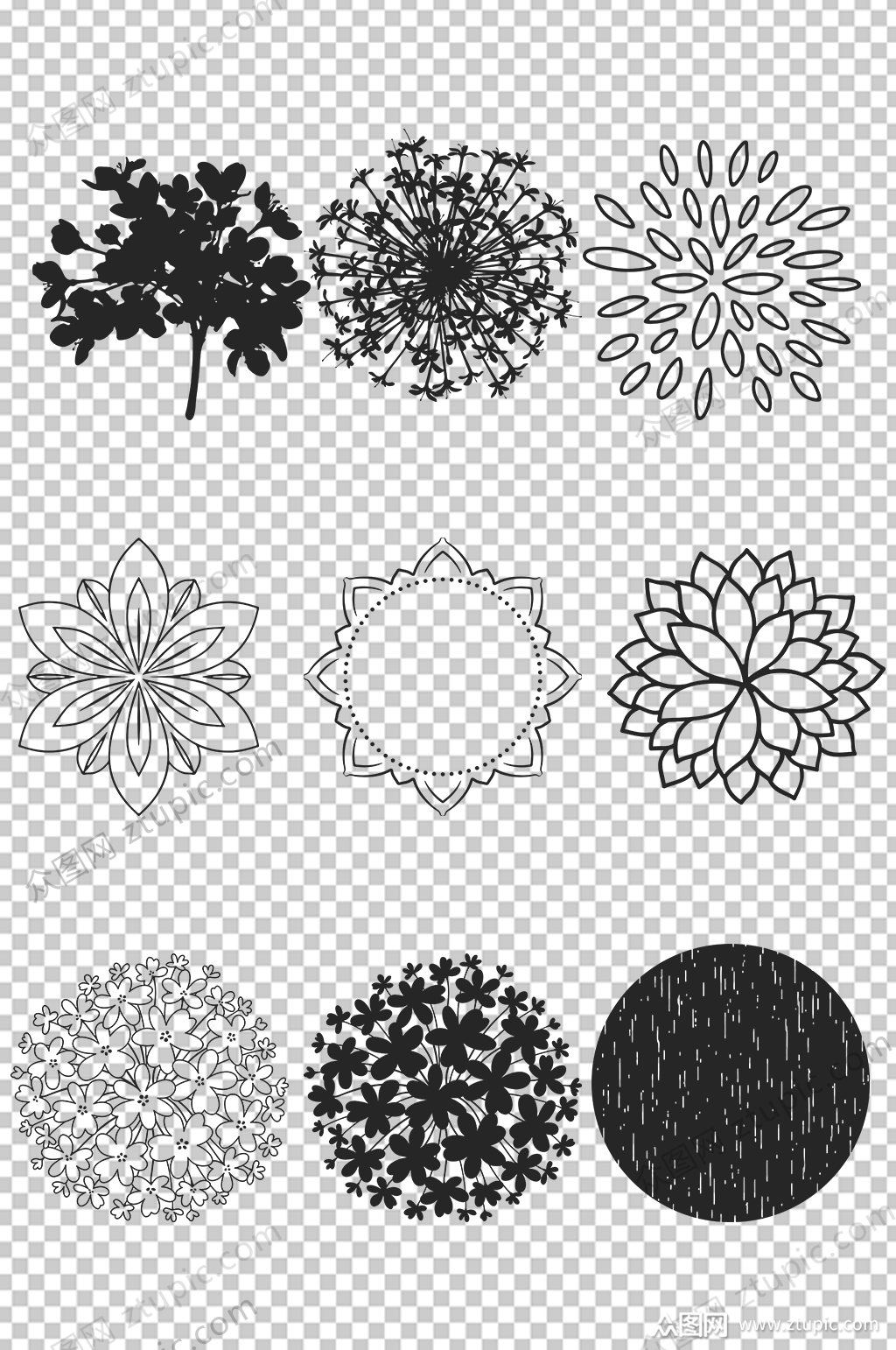 花纹线条免扣png