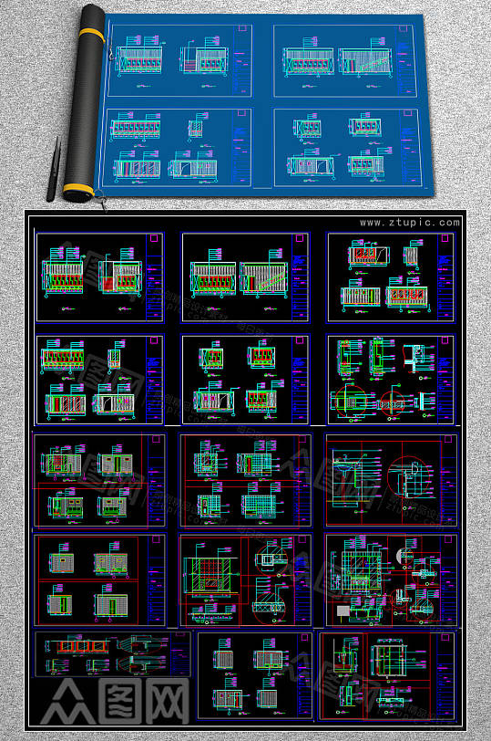 整套贵宾房CAD图纸-众图网
