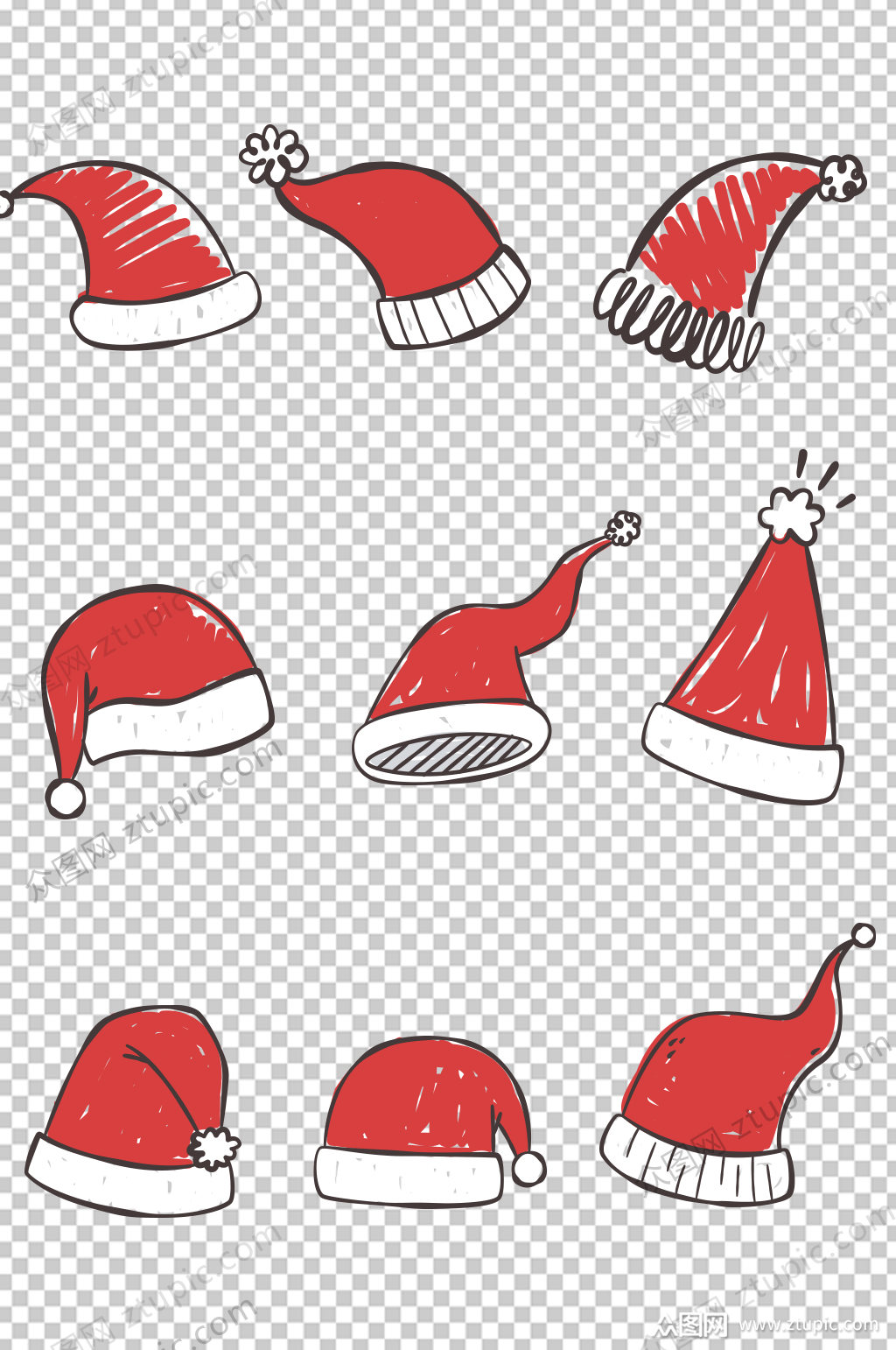 圣诞帽png免扣元素素材