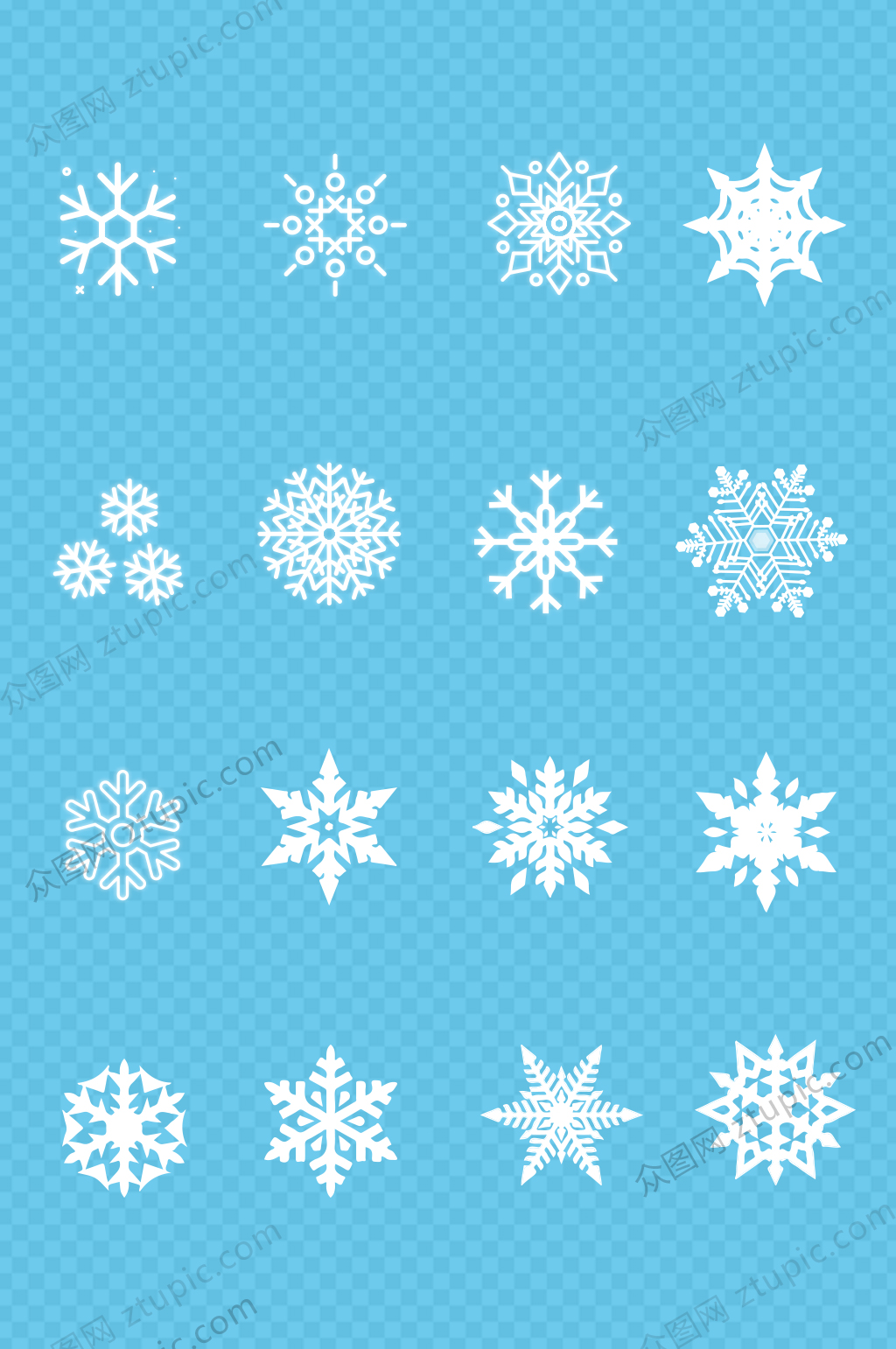 雪花元素PNG免扣素材素材