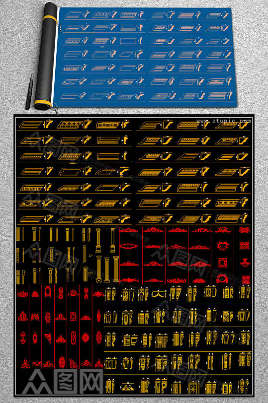 室内装饰CAD素材-众图网